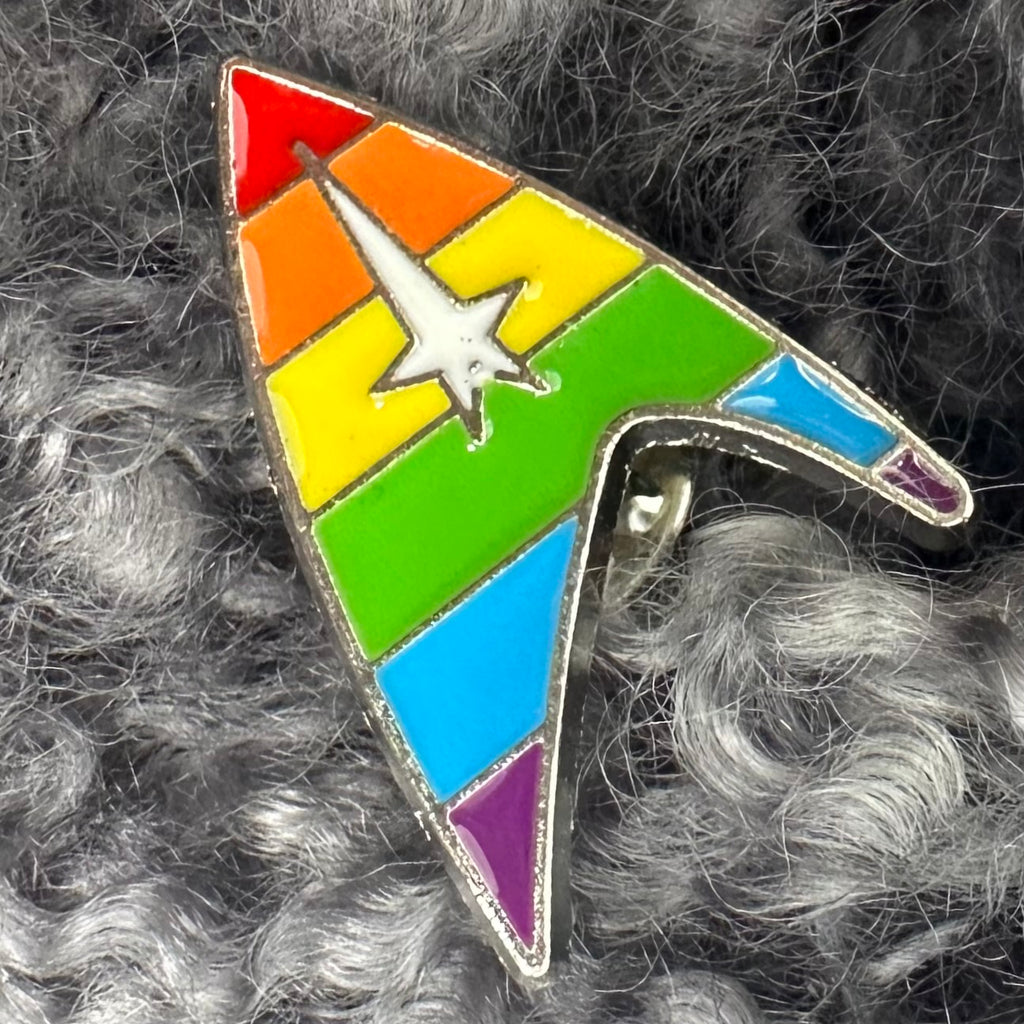Rainbow Star Trek Pin Flair