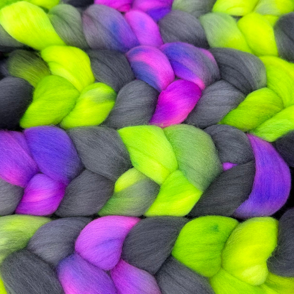 Organic Polwarth combed top Oogie Boogie
