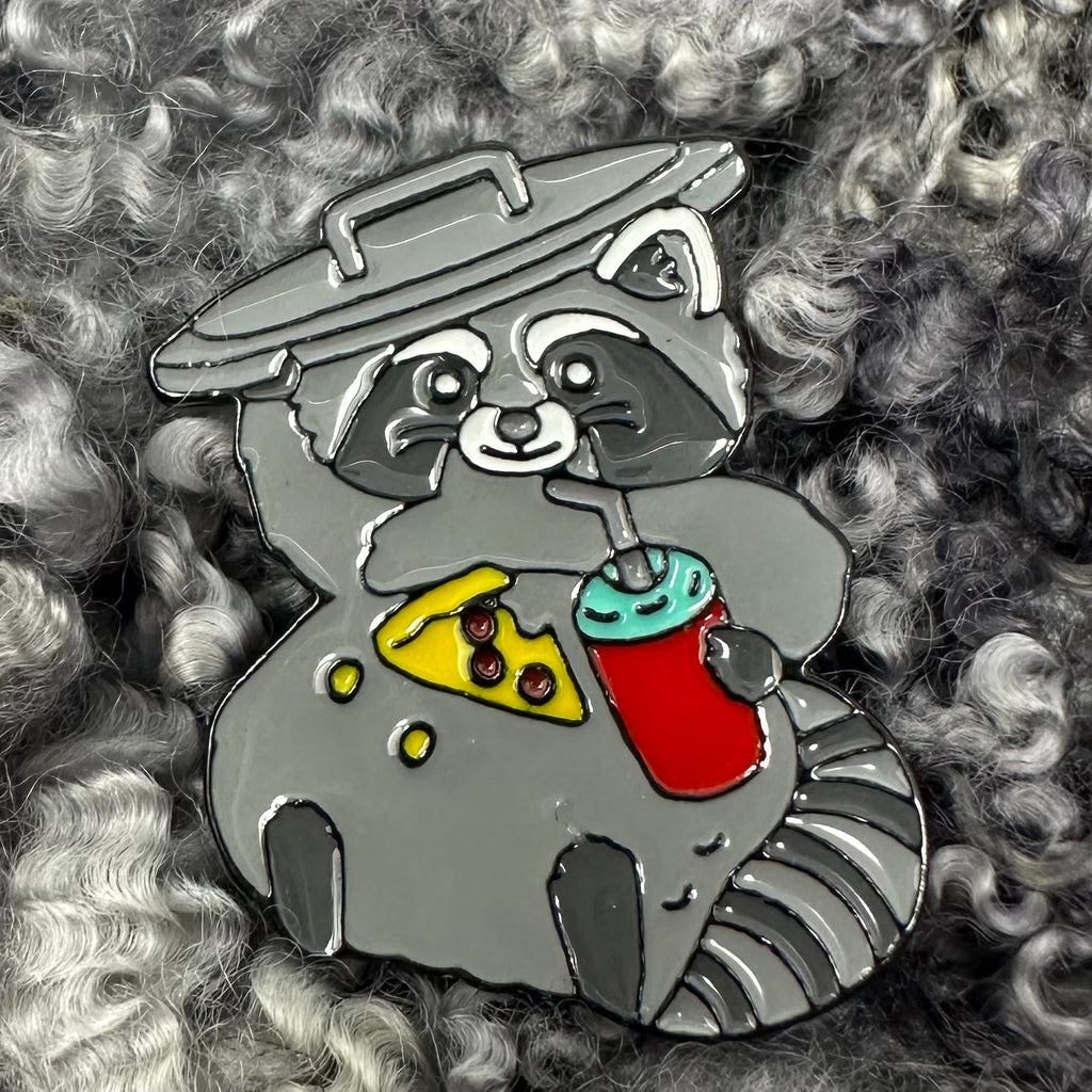 Trash Panda Raccoon Pin Flair