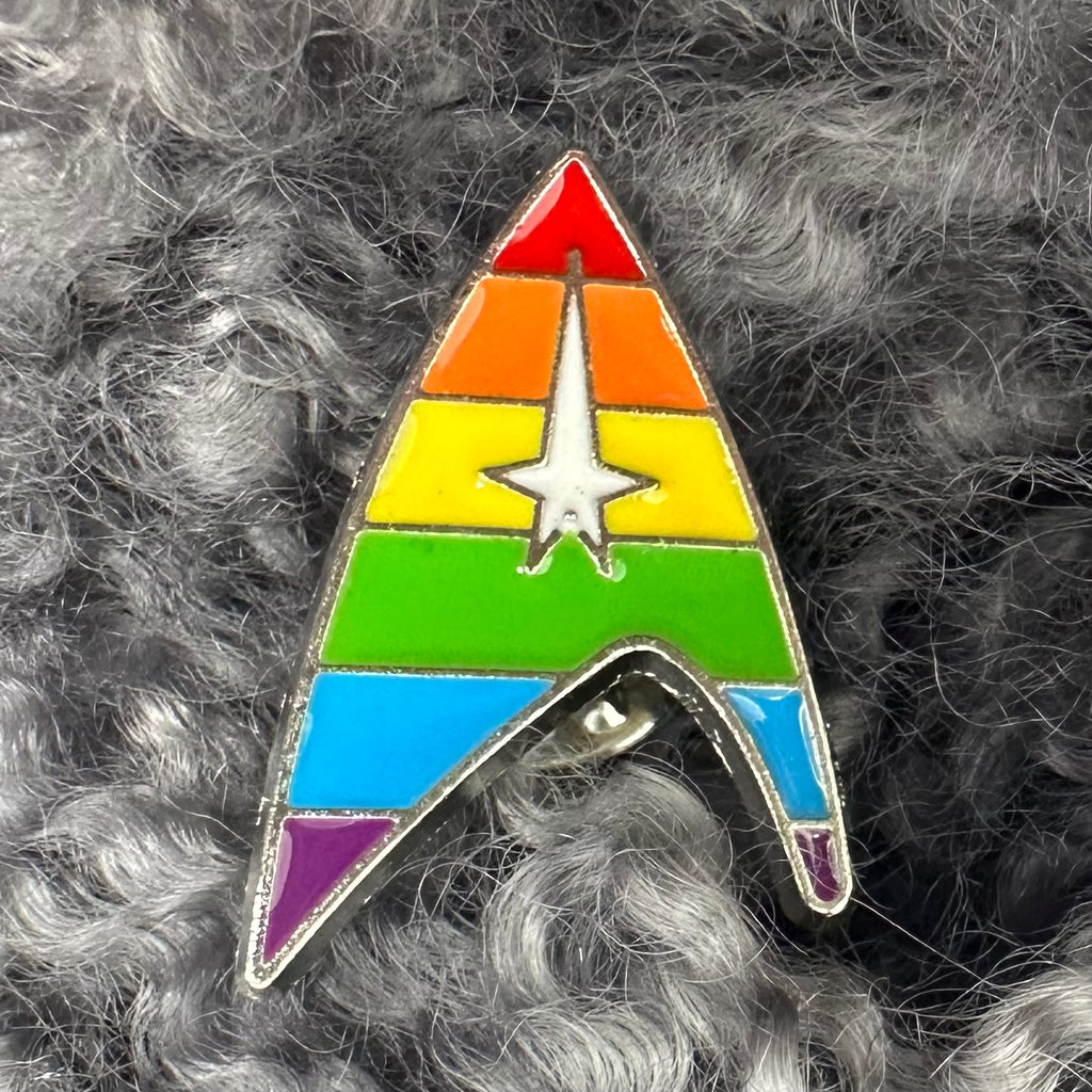 Rainbow Star Trek Pin Flair