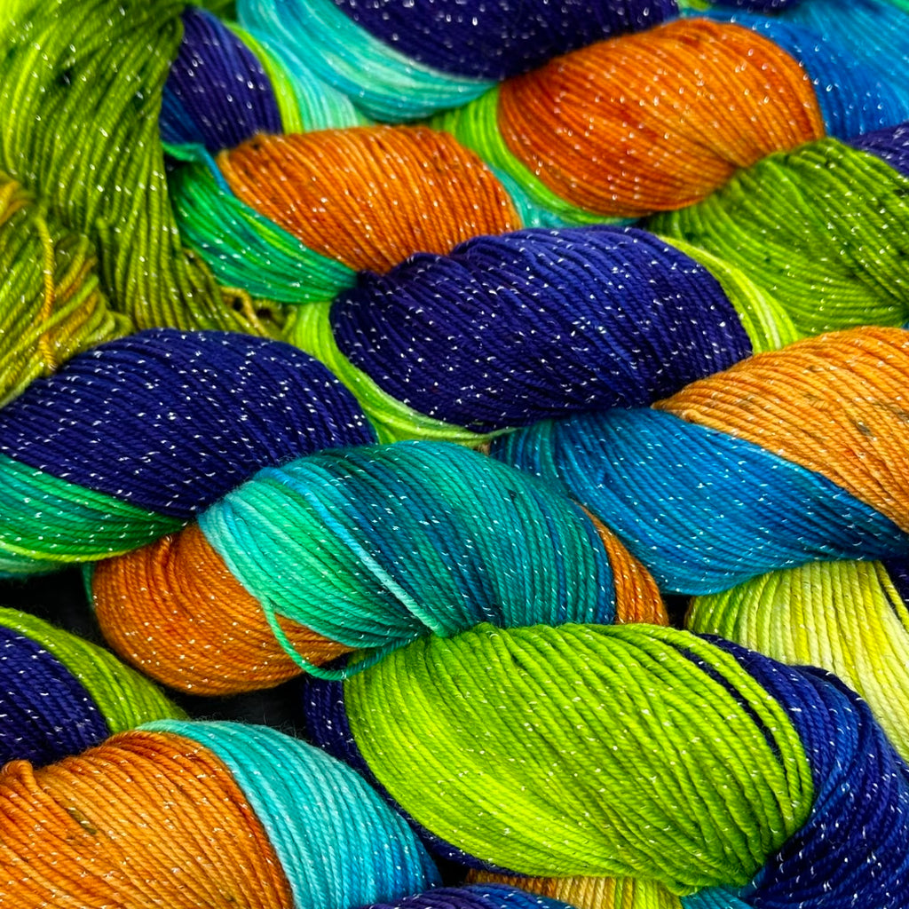 Figment sparkly sock yarn Margaritaville