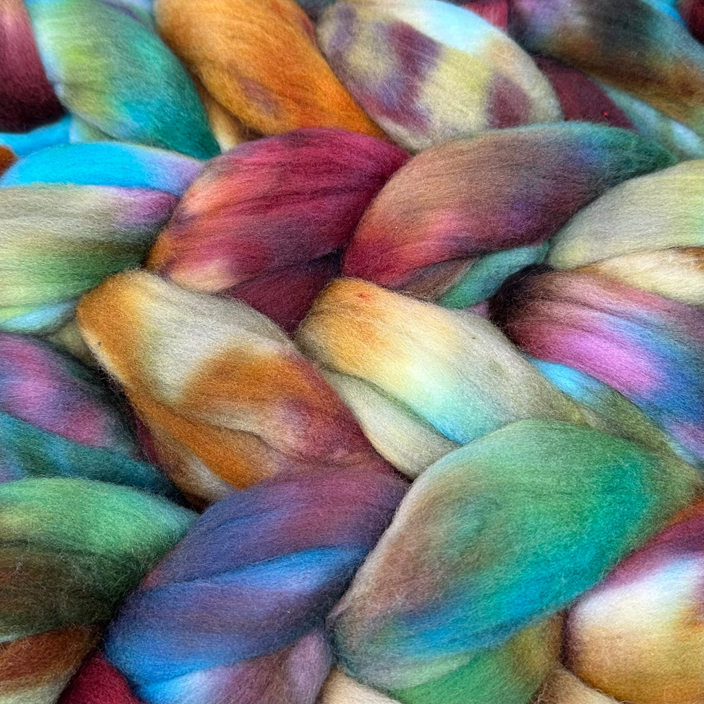 American Targhee wool top spinning fiber Mountain Gems