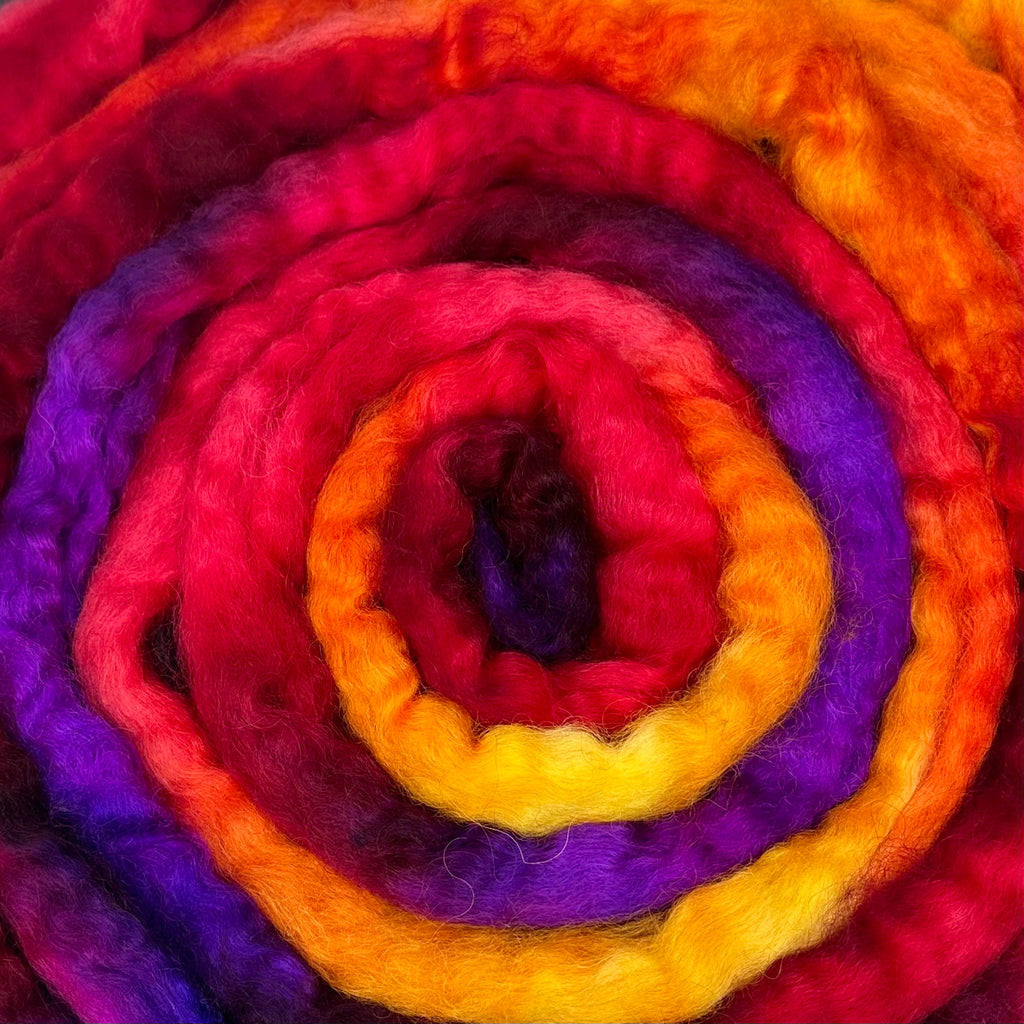 Wensleydale longwool top spinning fiber Voodoo Woman