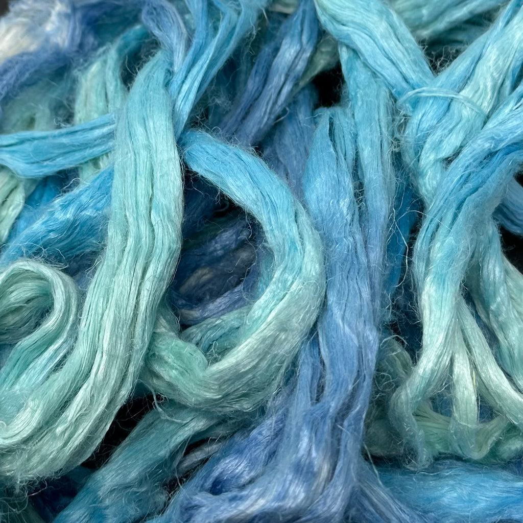 Linen Flax Combed Top Roving Blue Bayou