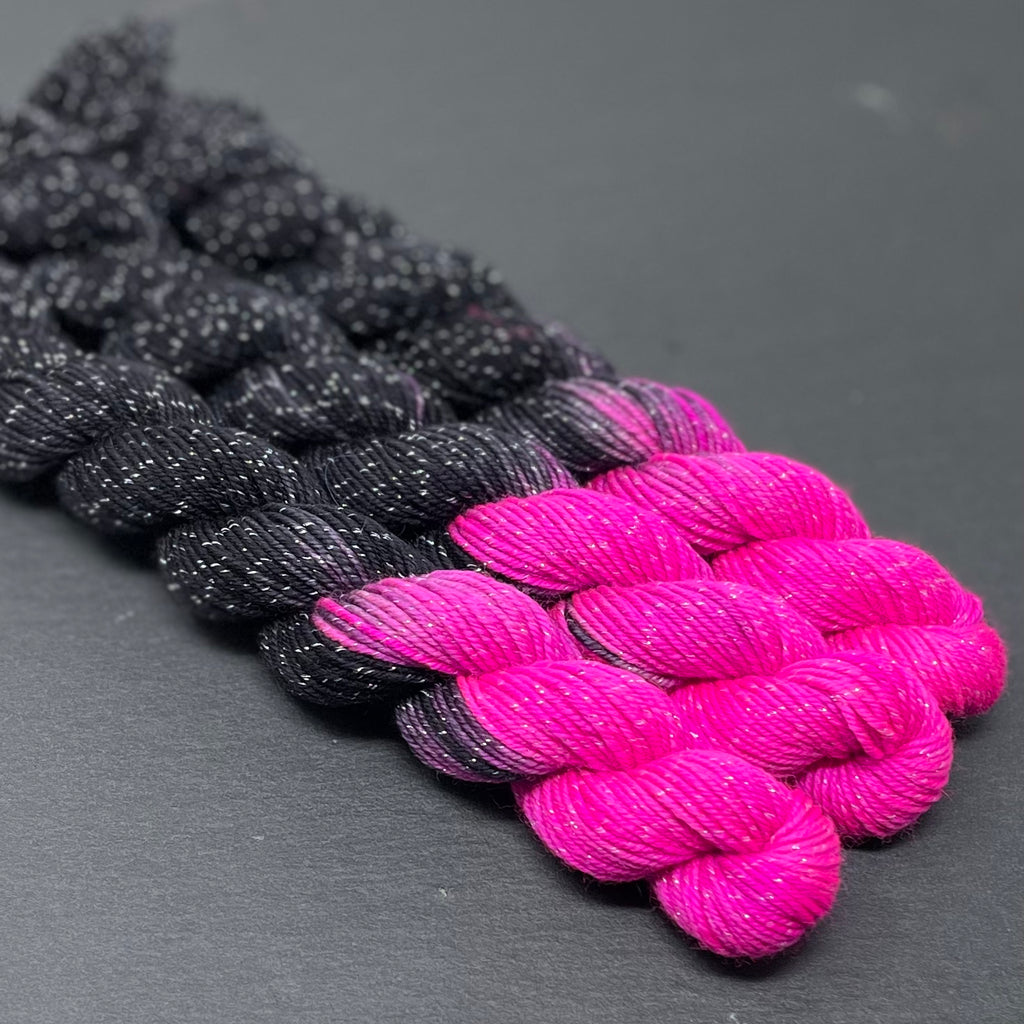 70 yard sock yarn mini skein Velvet Underground