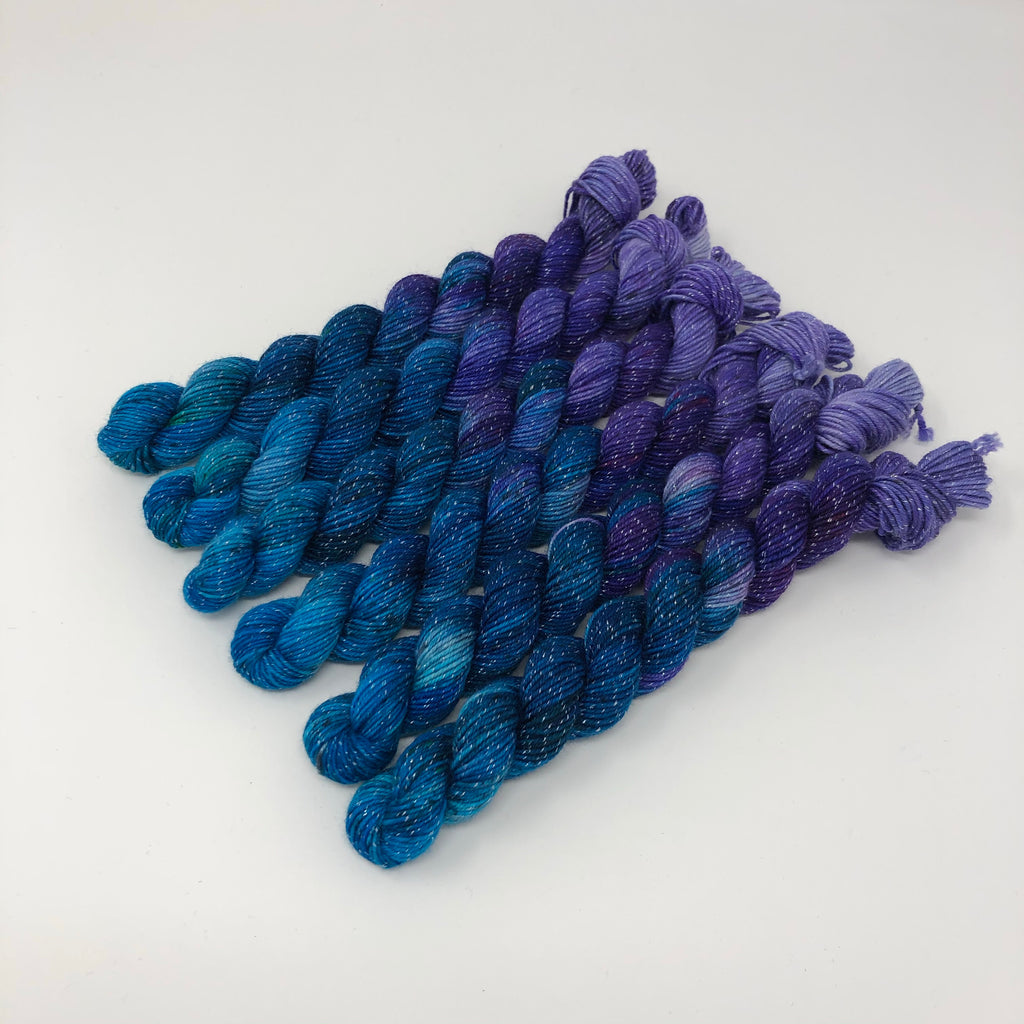 70 yard sock yarn mini skein Galaxy