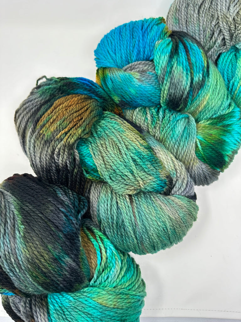 Deep Dyed Bulky wool yarn Pictured Rocks