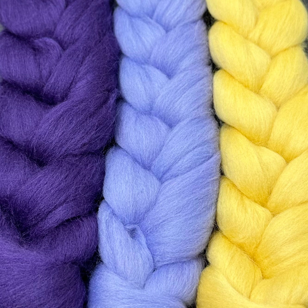 Gradient Merino Combed Top Spin Set Iris