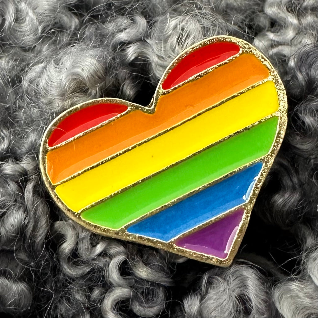 Rainbow Heart Pin Flair