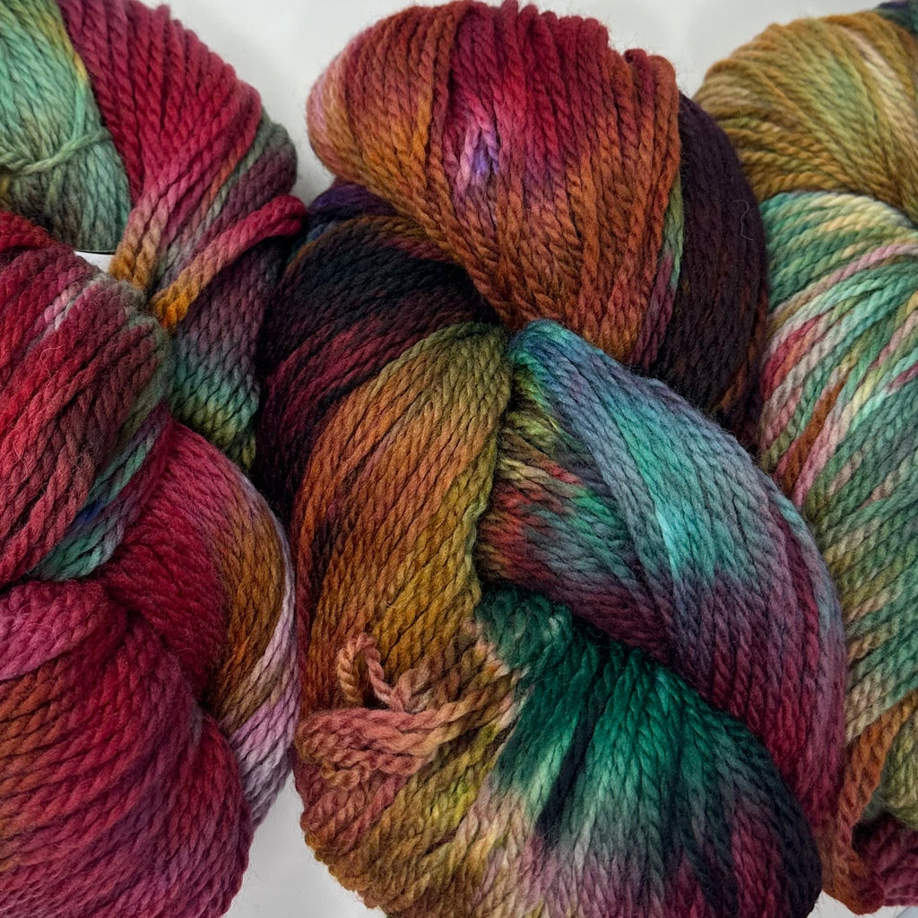 Deep Dyed Bulky wool yarn Sea Glass