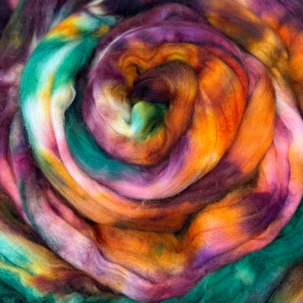 Superwash Merino Combed Top 18.5 mic Cindy Sea Glass