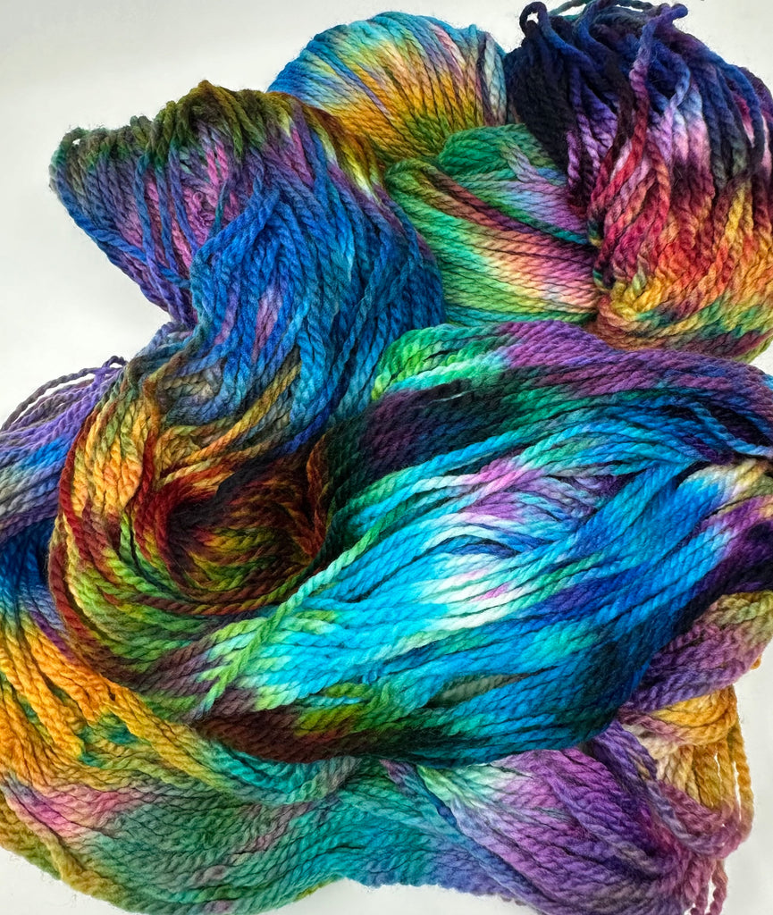 Deep Dyed Bulky wool yarn Skittles