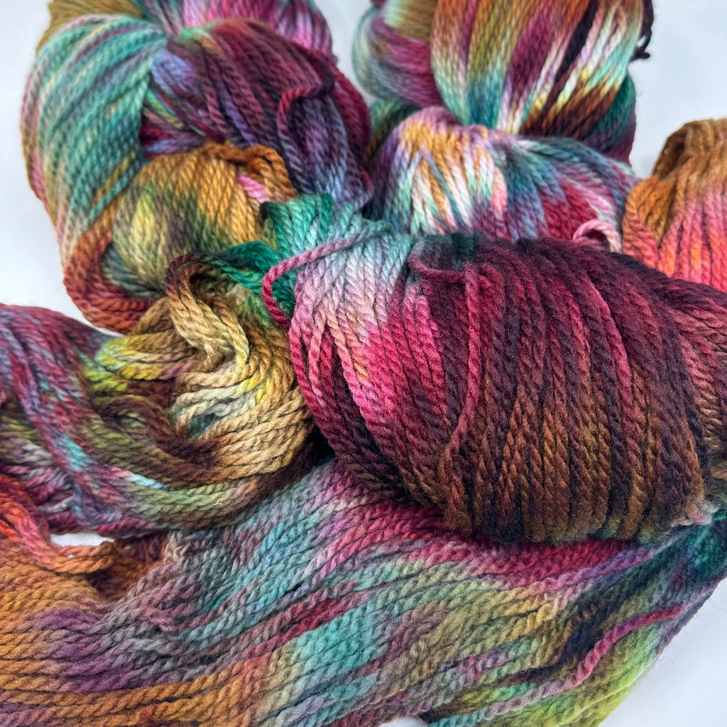 Deep Dyed Bulky wool yarn Sea Glass