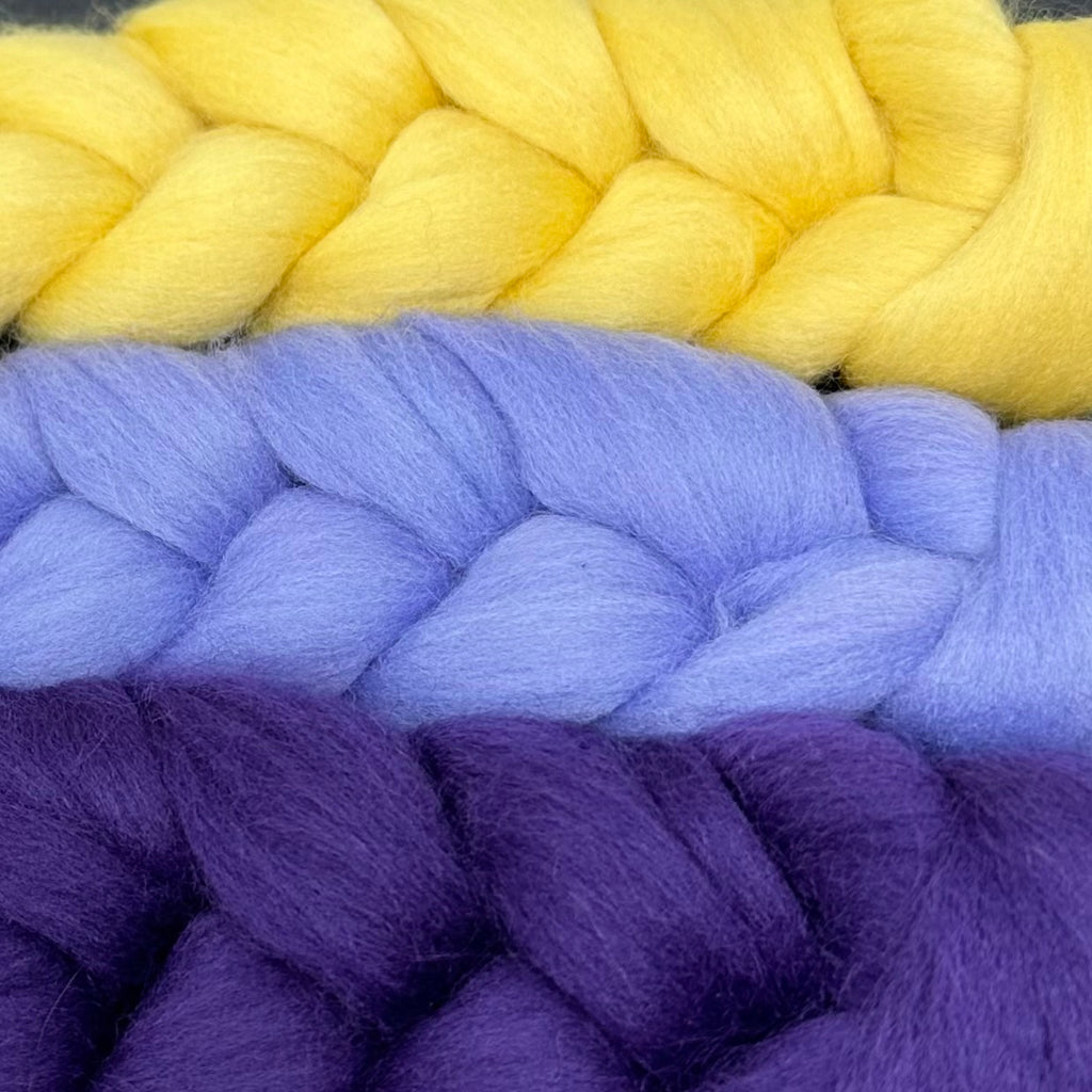 Gradient Merino Combed Top Spin Set Iris