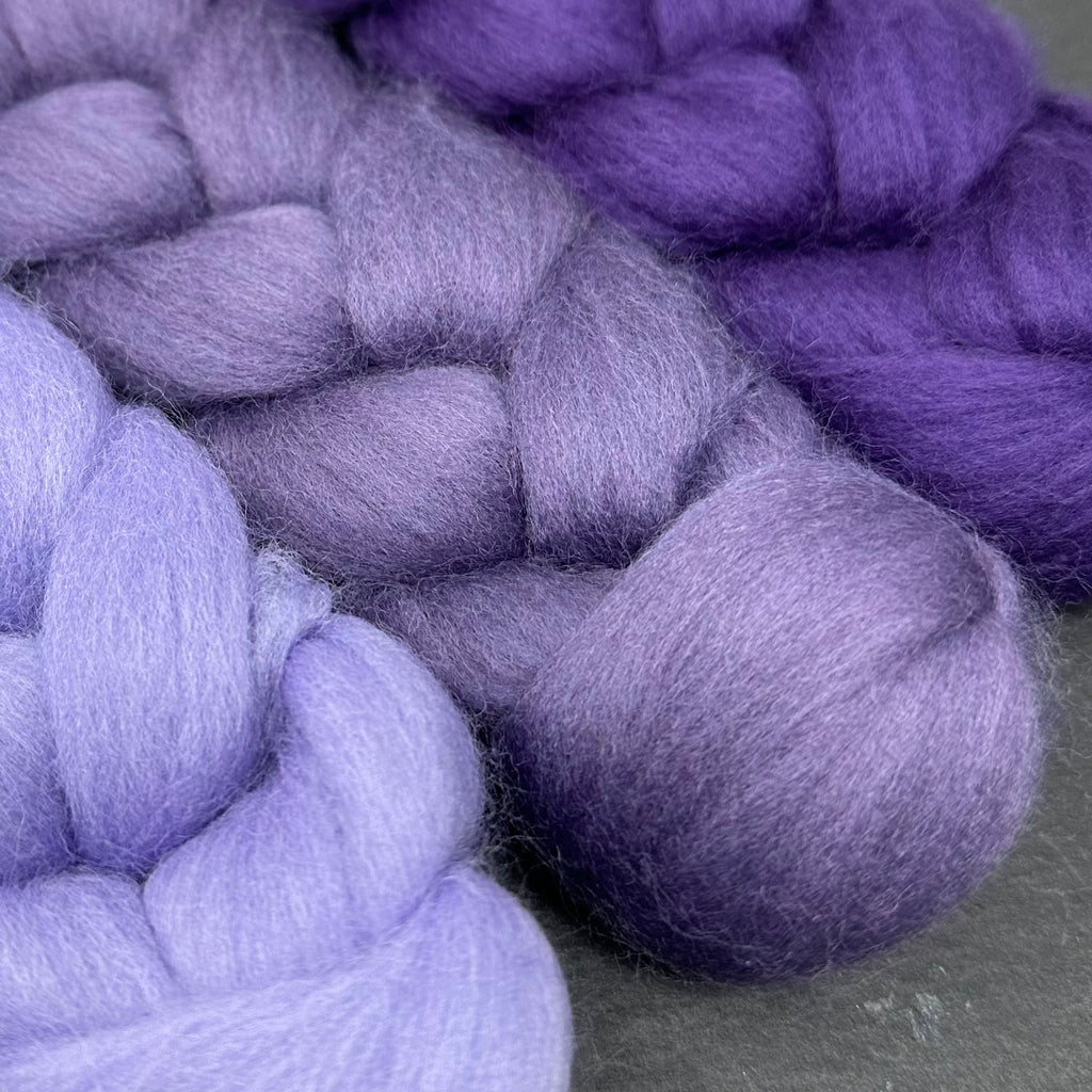 Gradient Merino Combed Top Spin Set Grape Soda