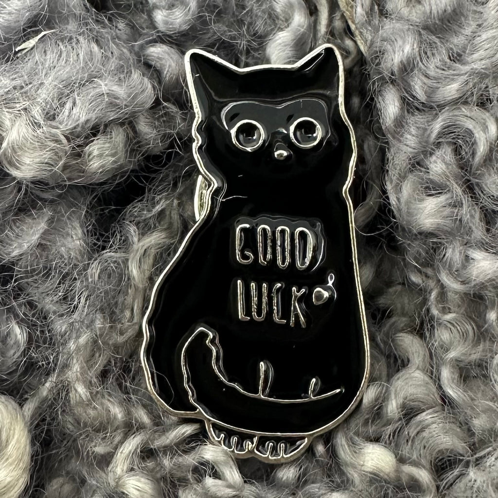 Good Luck Black Cat Pin Flair
