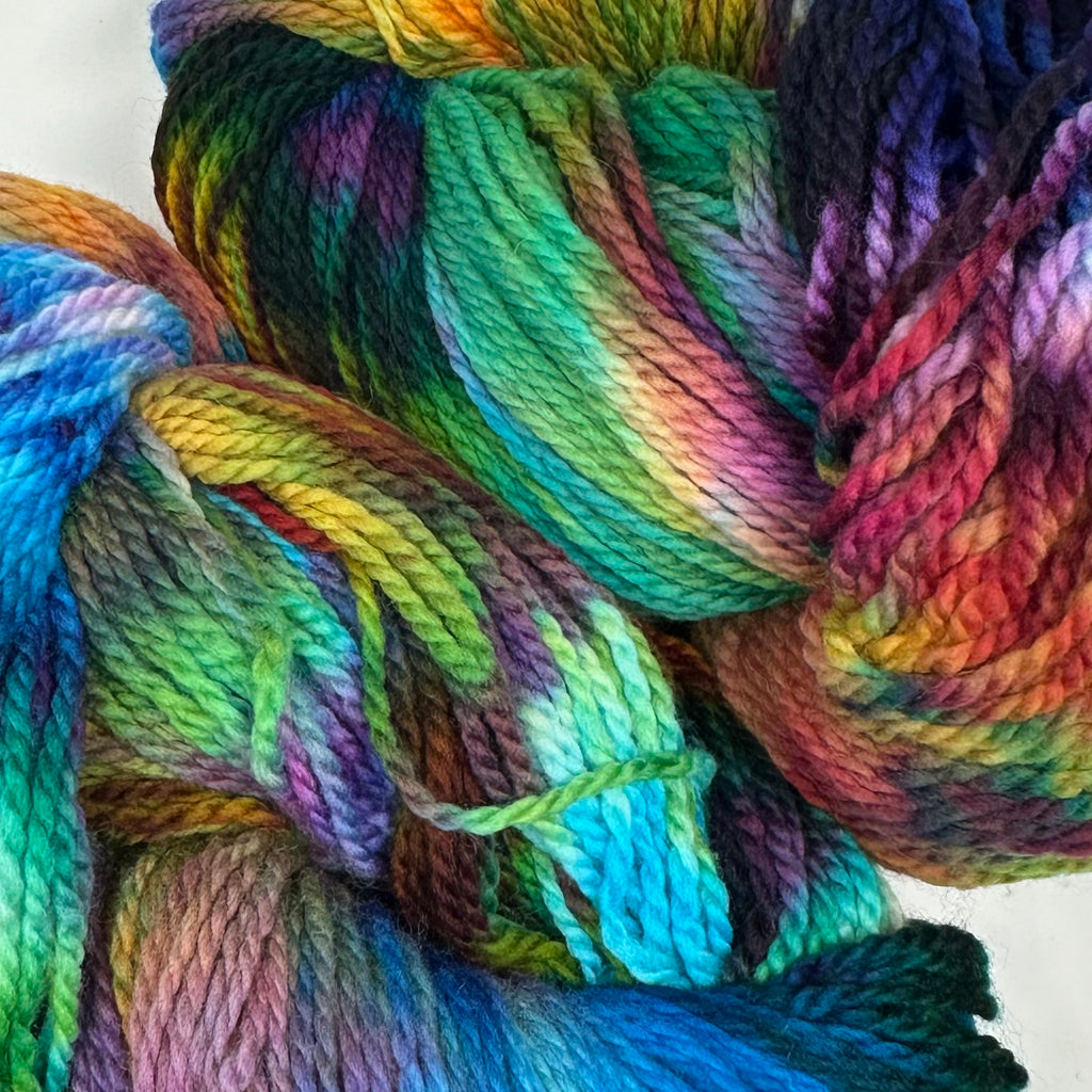Deep Dyed Bulky wool yarn Skittles