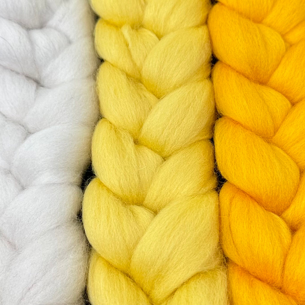 Gradient Merino Combed Top Spin Set Lemonade