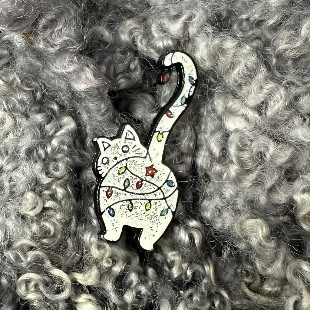 Sparkly Kitty Cat Pin Flair
