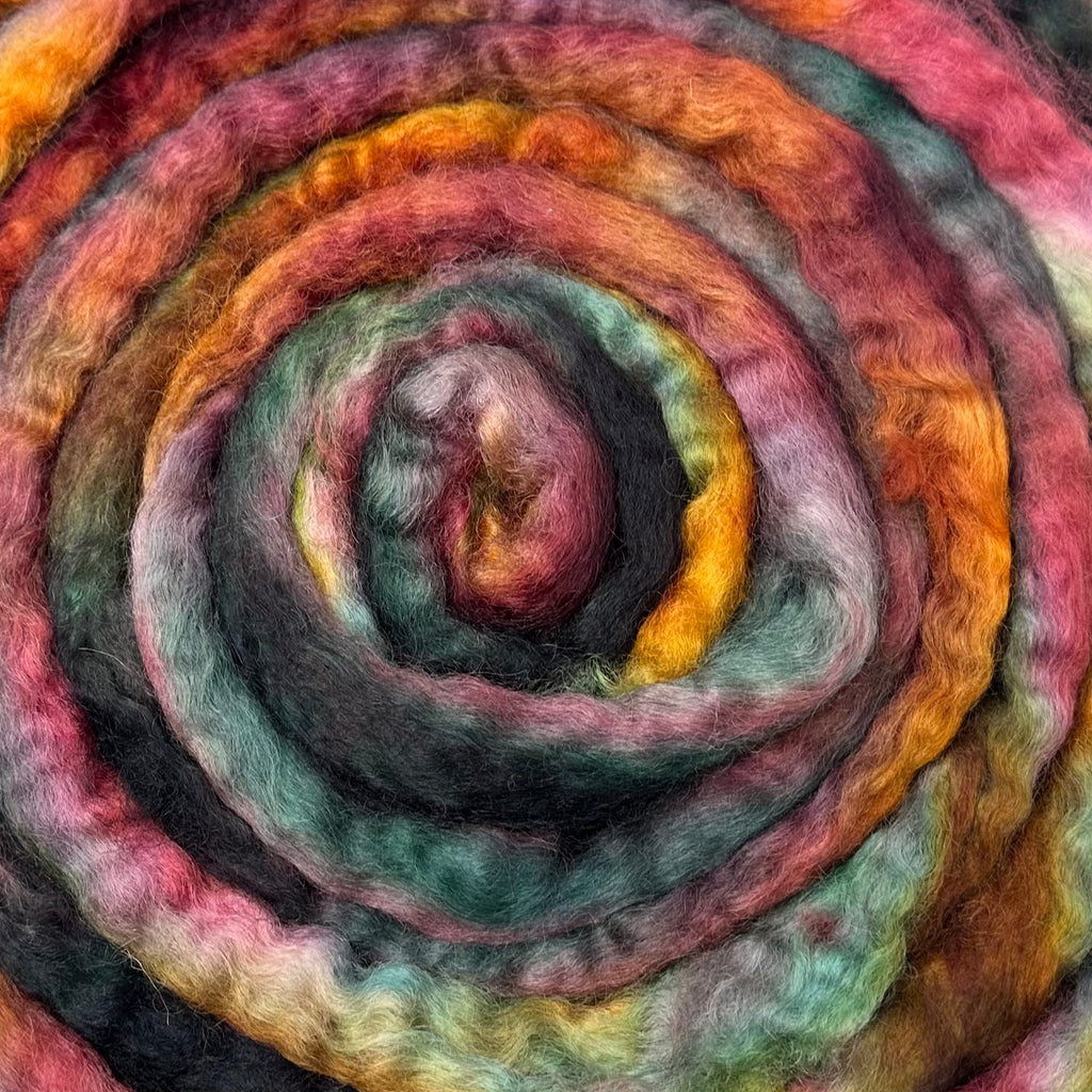 Wensleydale longwool top spinning fiber Sea Glass
