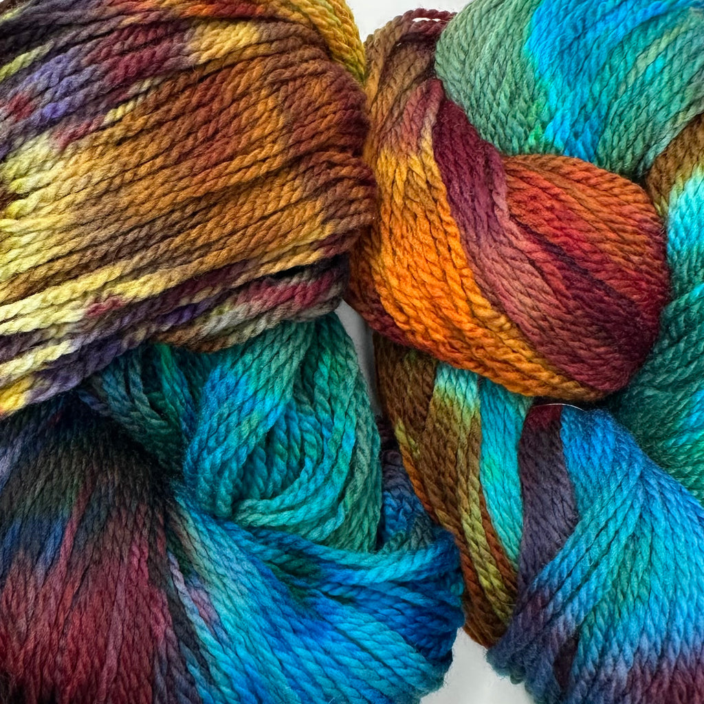 Deep Dyed Bulky wool yarn Mountain Gems