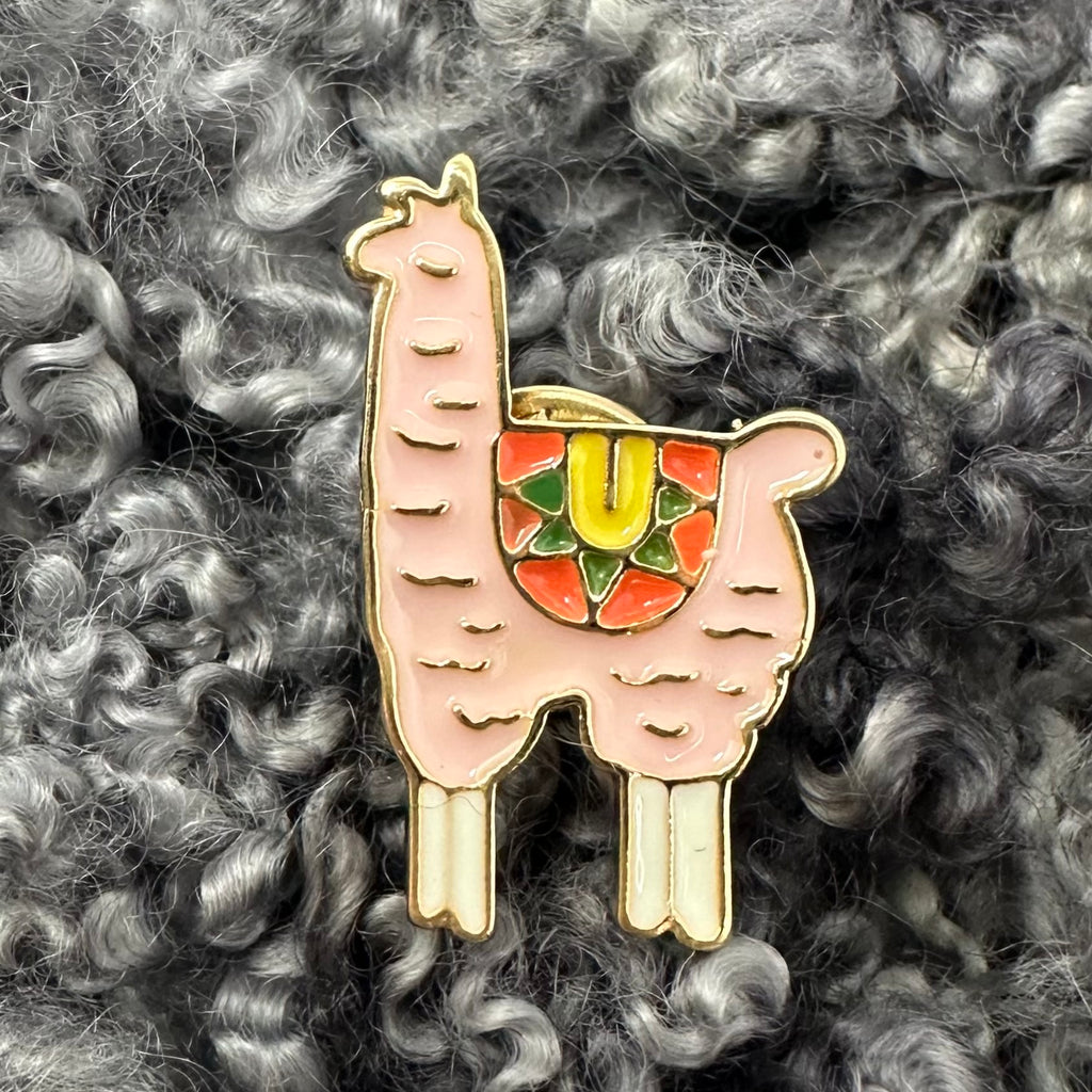 Pink Llama Pin Flair