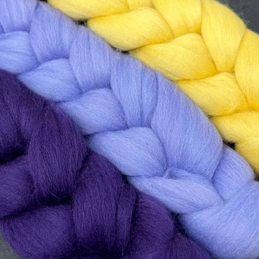 Gradient Merino Combed Top Spin Set Iris