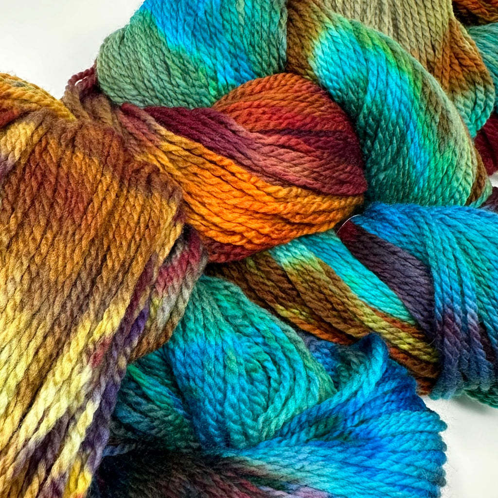 Deep Dyed Bulky wool yarn Mountain Gems
