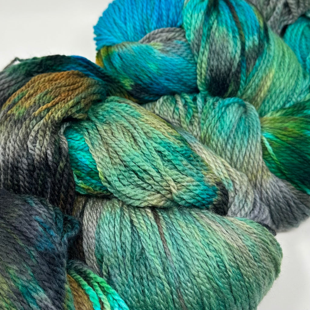 Deep Dyed Bulky wool yarn Pictured Rocks