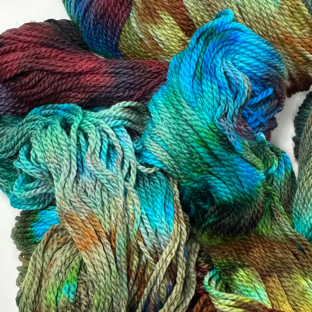 Deep Dyed Bulky wool yarn Mountain Gems