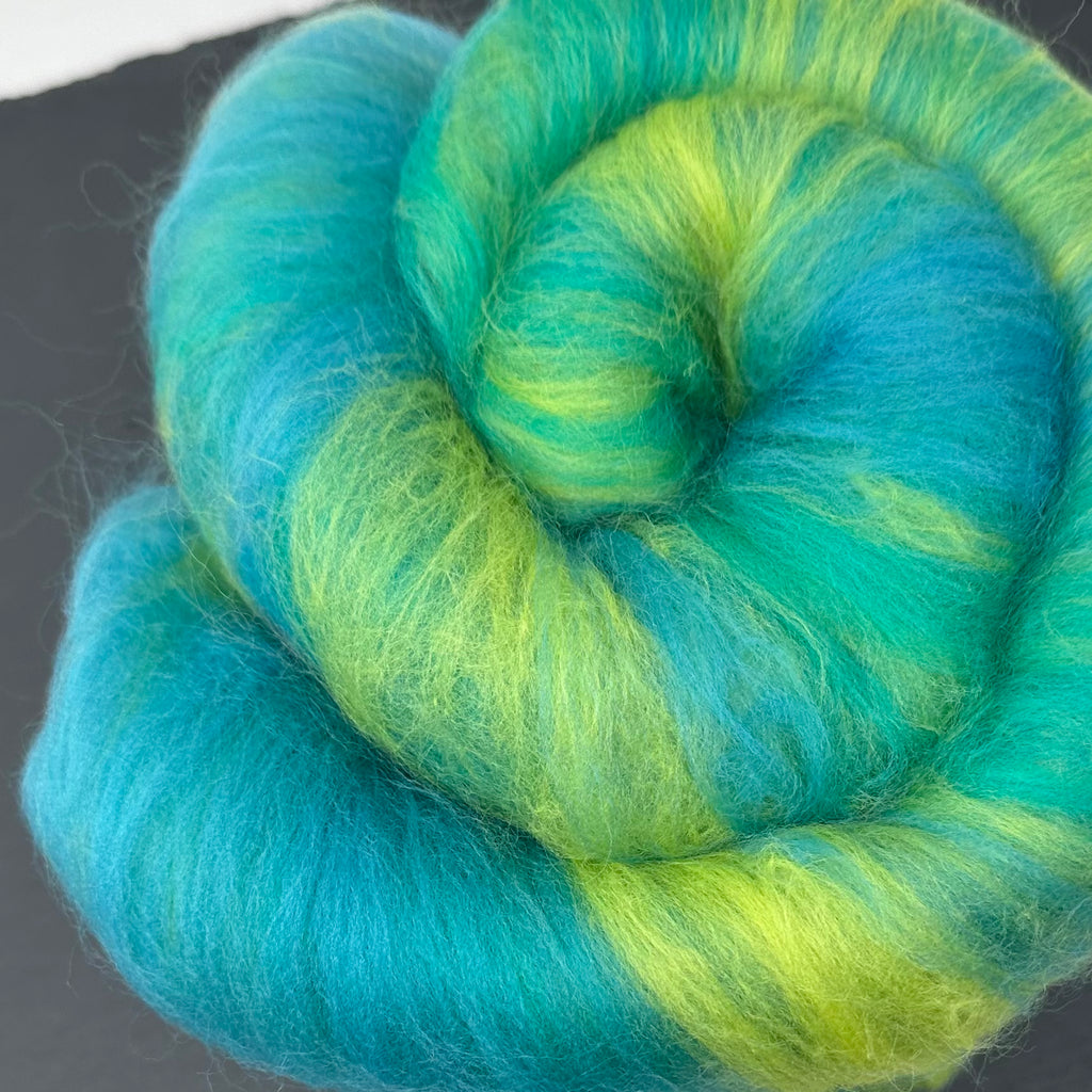 Merino wool Kiera batt spinning or Felting Water Lily