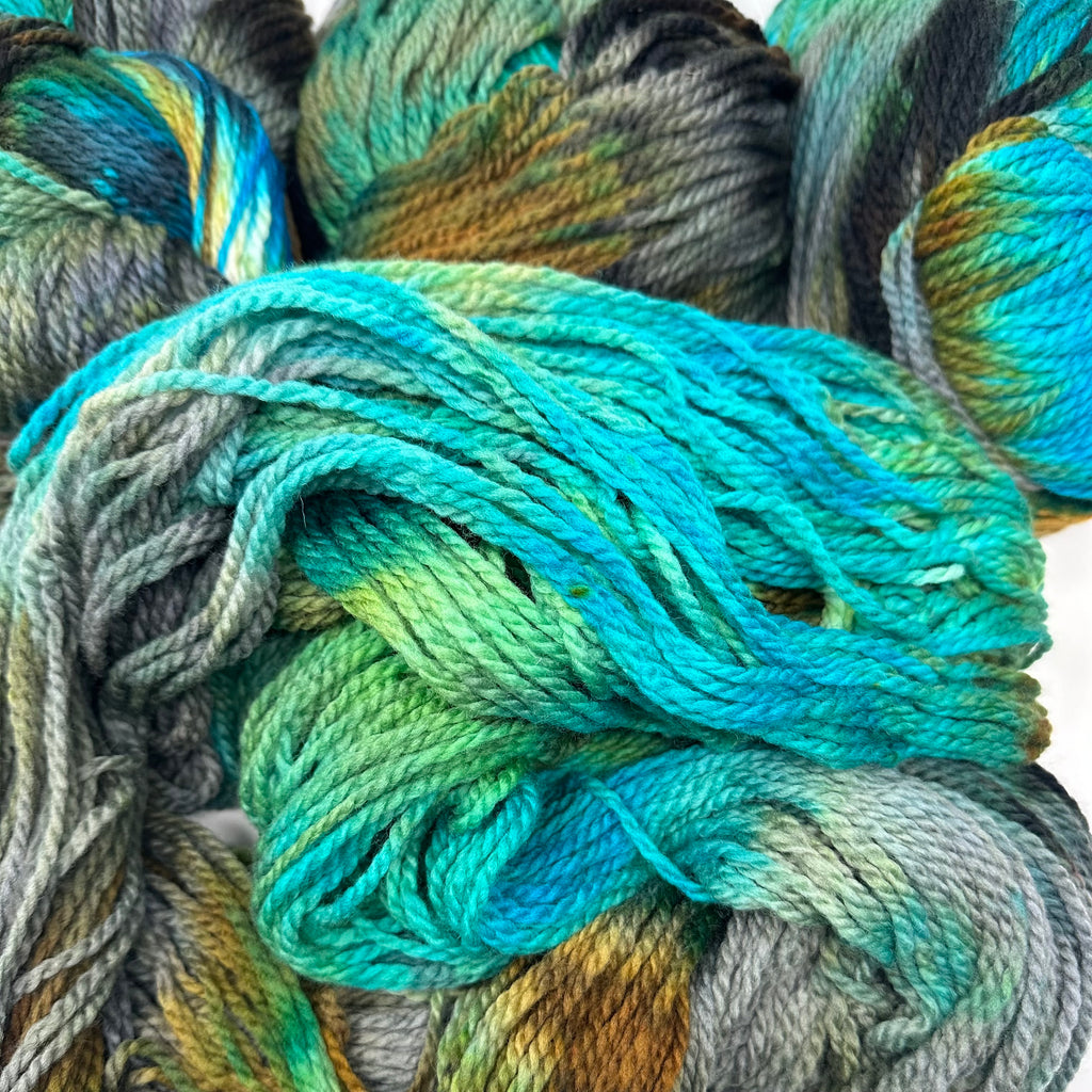 Deep Dyed Bulky wool yarn Pictured Rocks