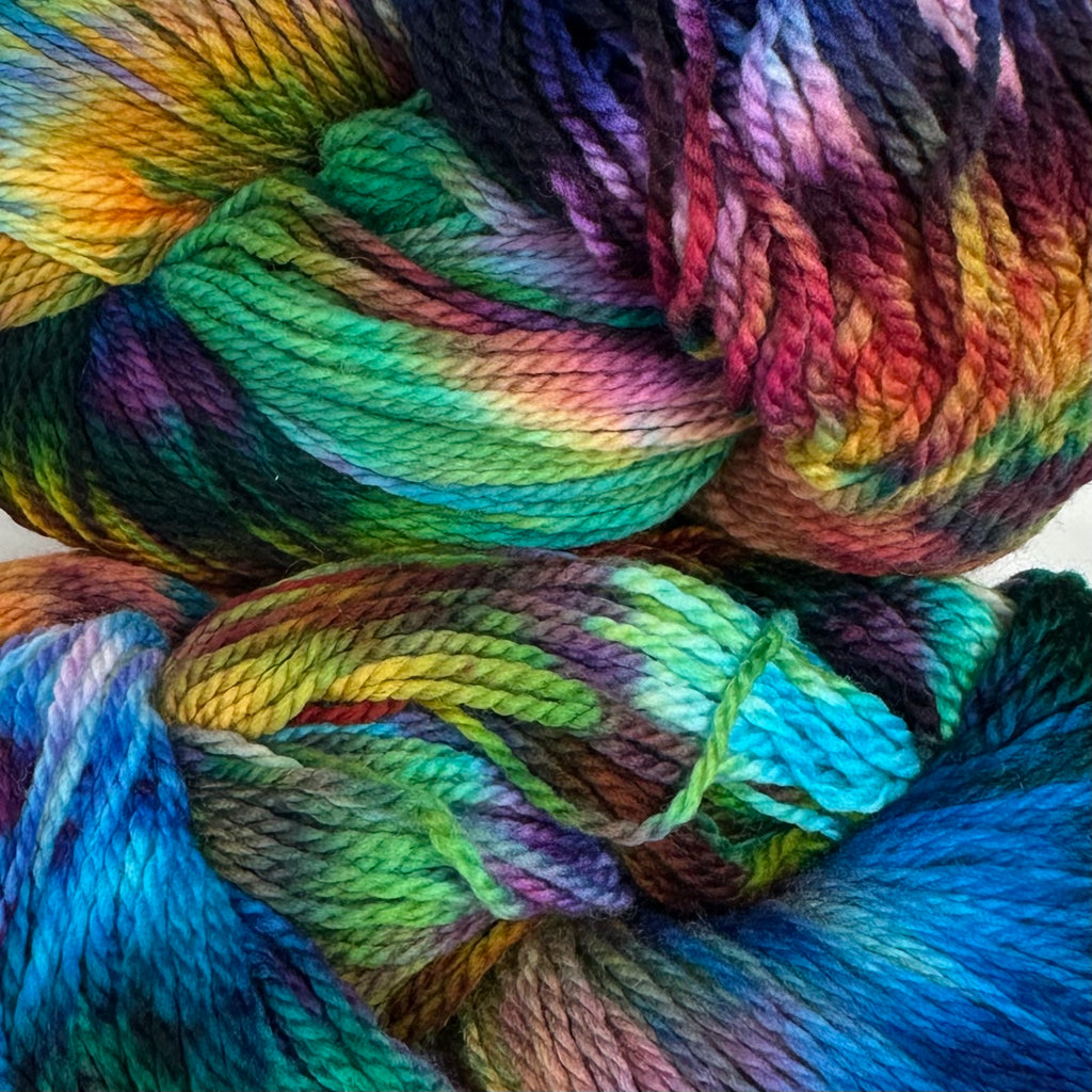 Deep Dyed Bulky wool yarn Skittles