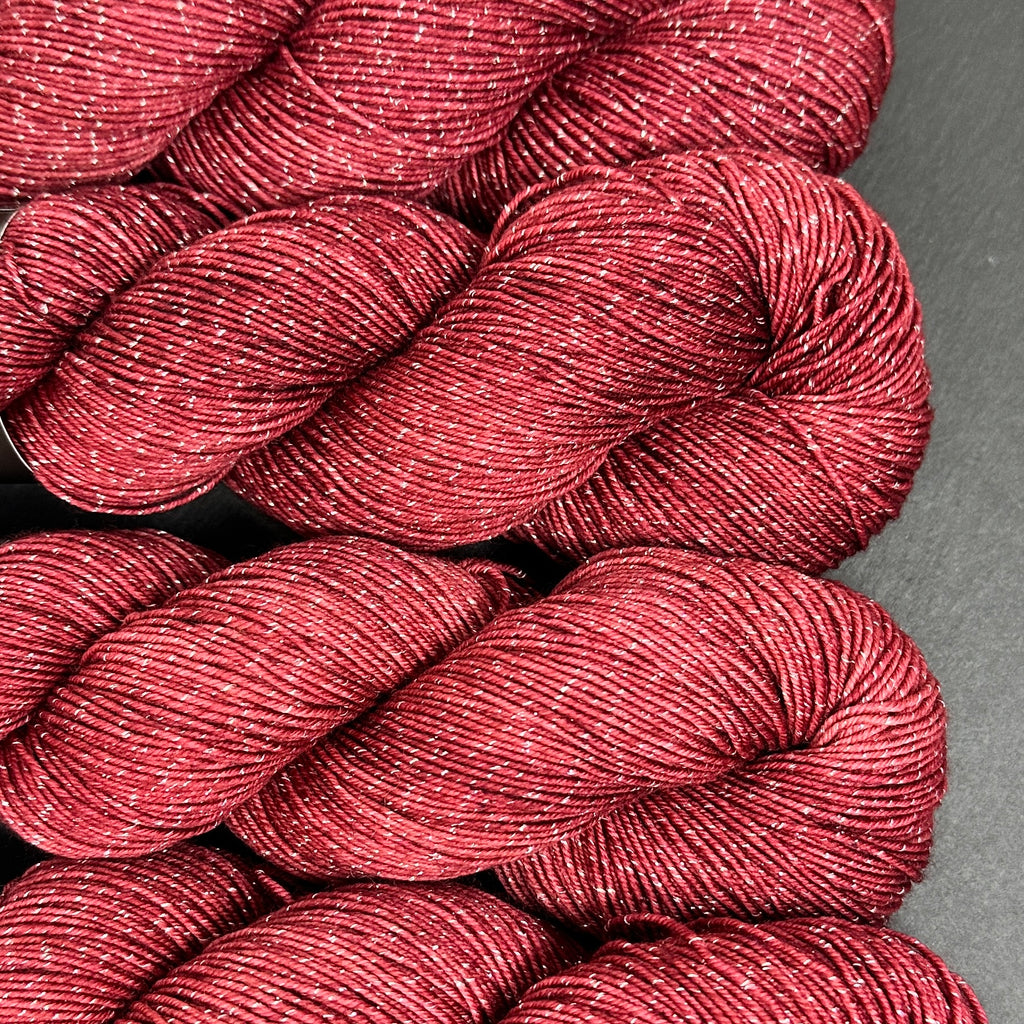Figment sparkly sock yarn One of Kind Red