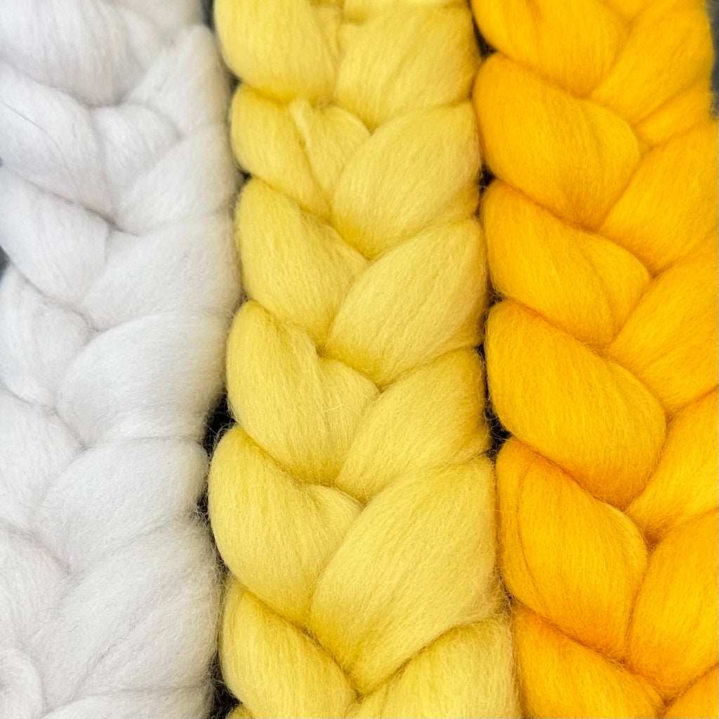 Gradient Merino Combed Top Spin Set Lemonade