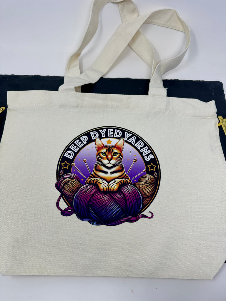 Deep Dyed Yarns Zippered Tote Bag