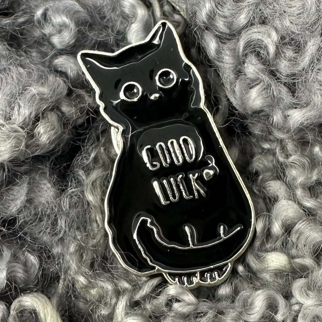 Good Luck Black Cat Pin Flair