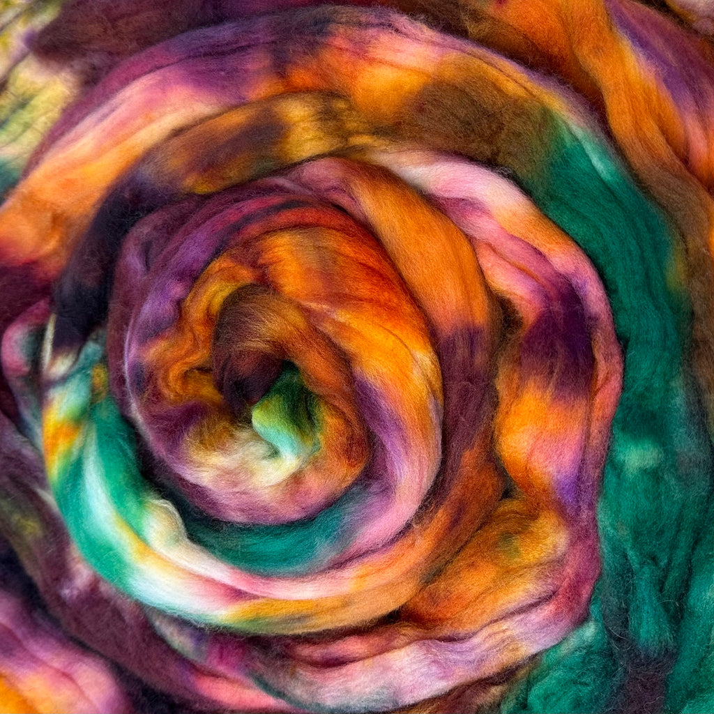 Superwash Merino Combed Top 18.5 mic Cindy Sea Glass