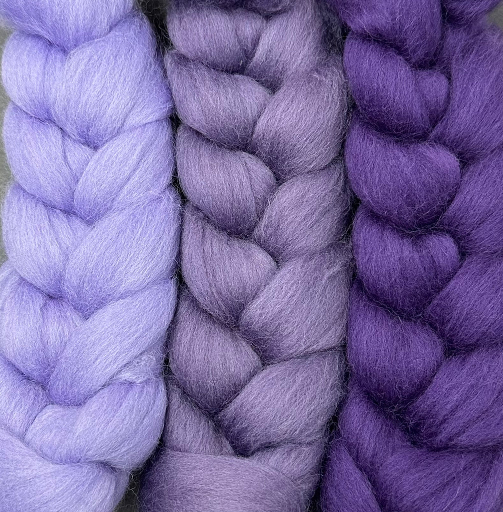 Gradient Merino Combed Top Spin Set Grape Soda