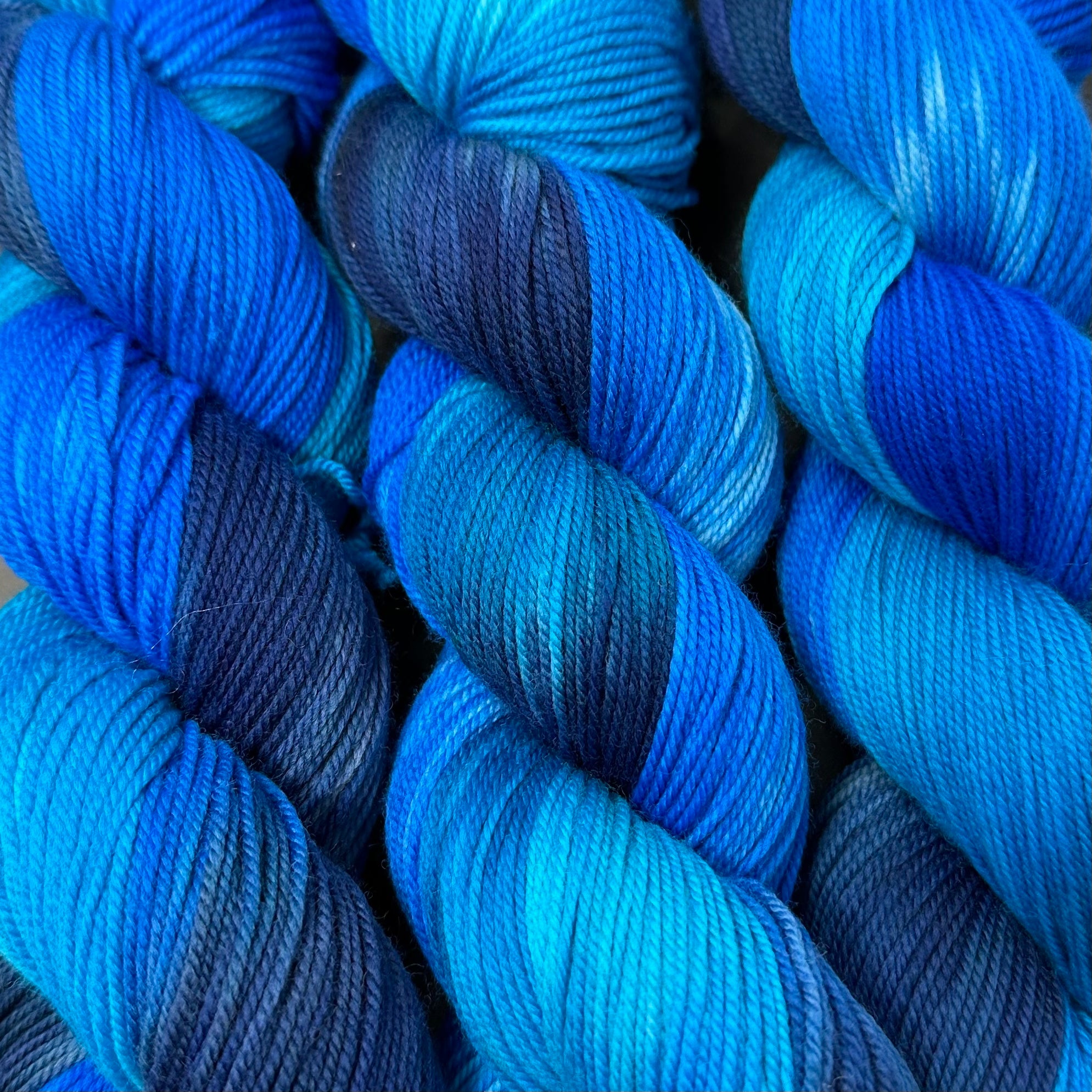 Align sport weight yarn Big Blue – Deep Dyed Yarns