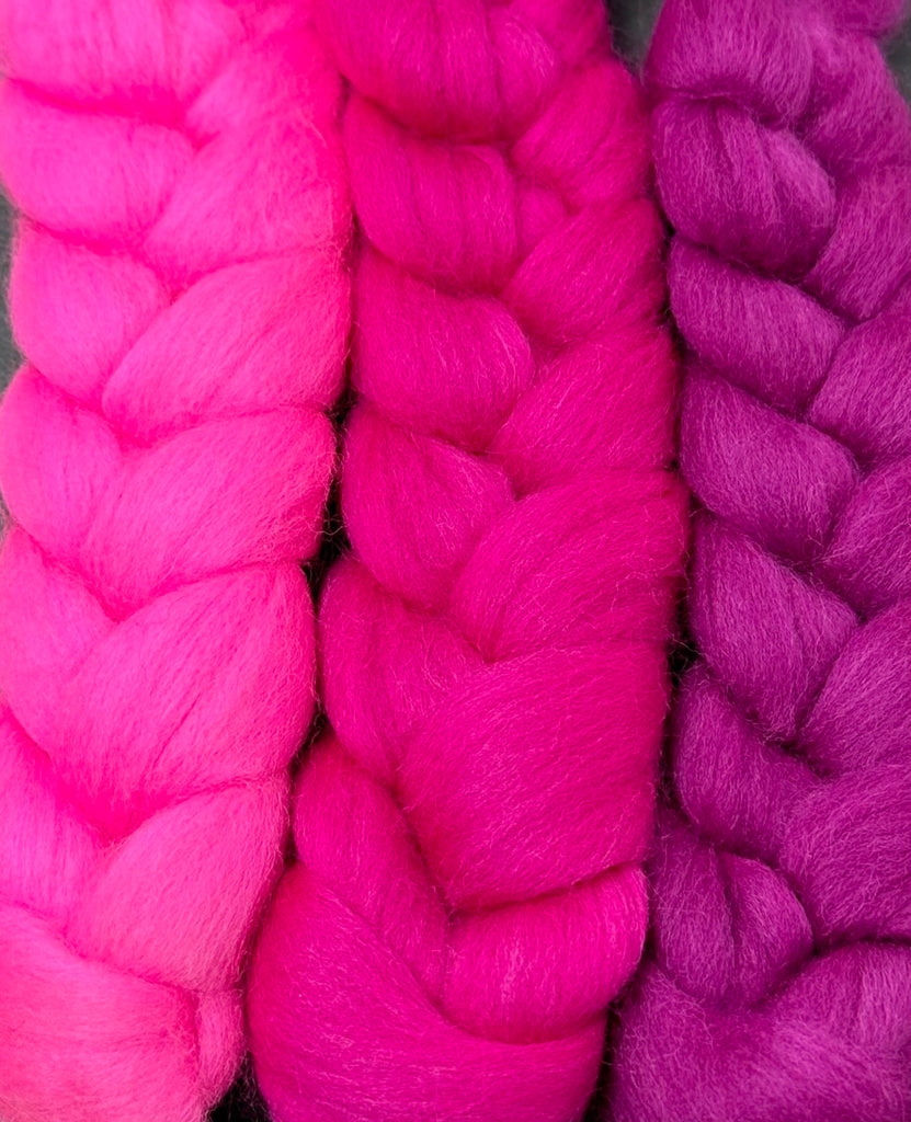 Gradient Merino Combed Top Spin Set Boysenberry