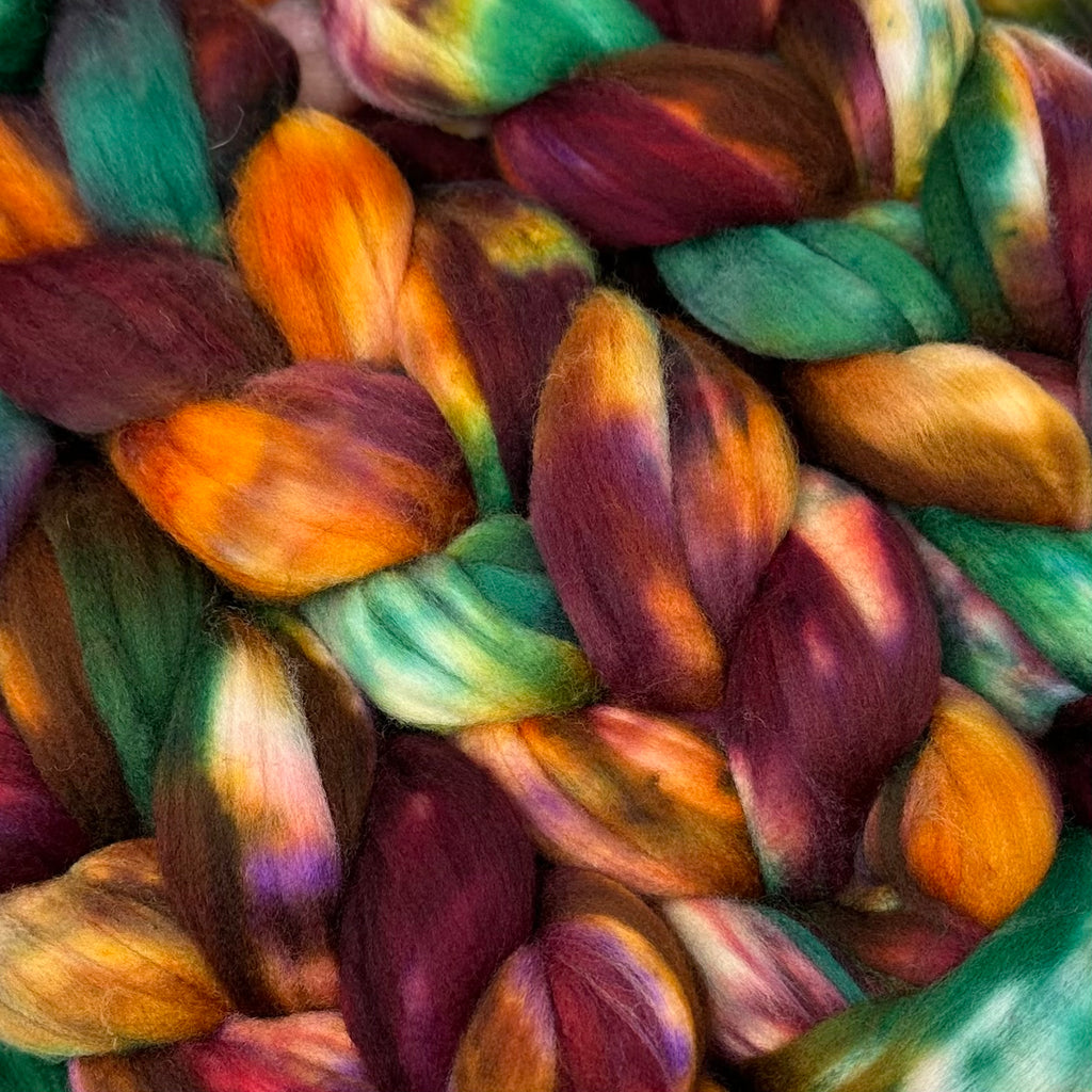 Superwash Merino Combed Top 18.5 mic Cindy Sea Glass