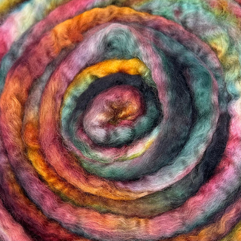Wensleydale longwool top spinning fiber Sea Glass