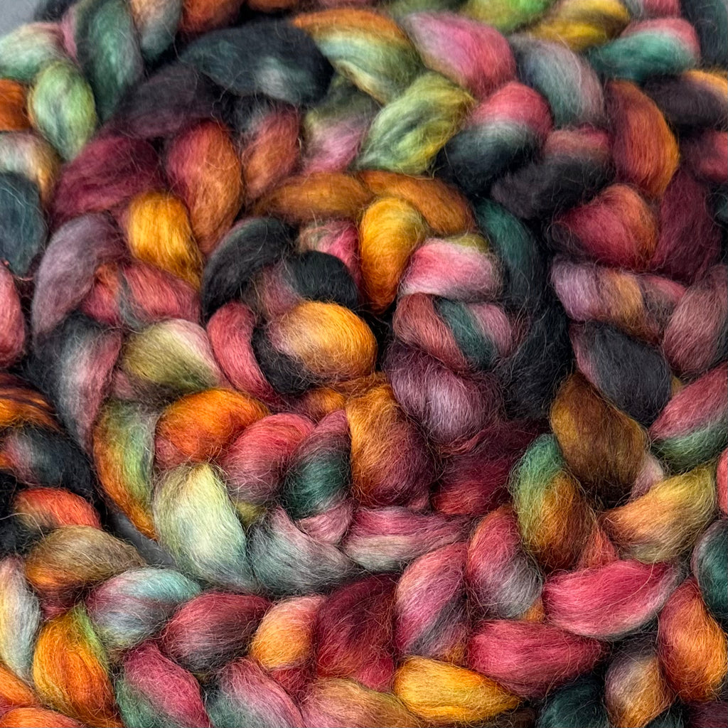 Wensleydale longwool top spinning fiber Sea Glass