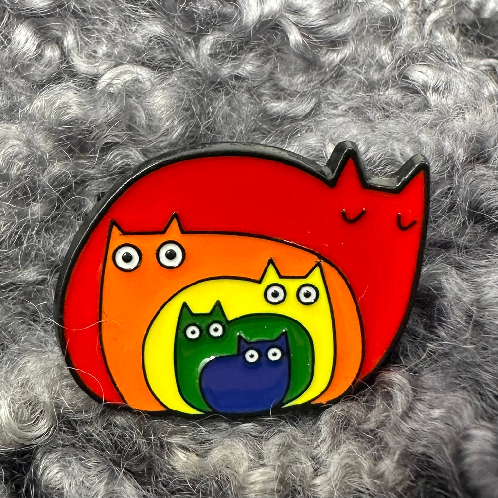 Rainbow Kitties Pin Flair