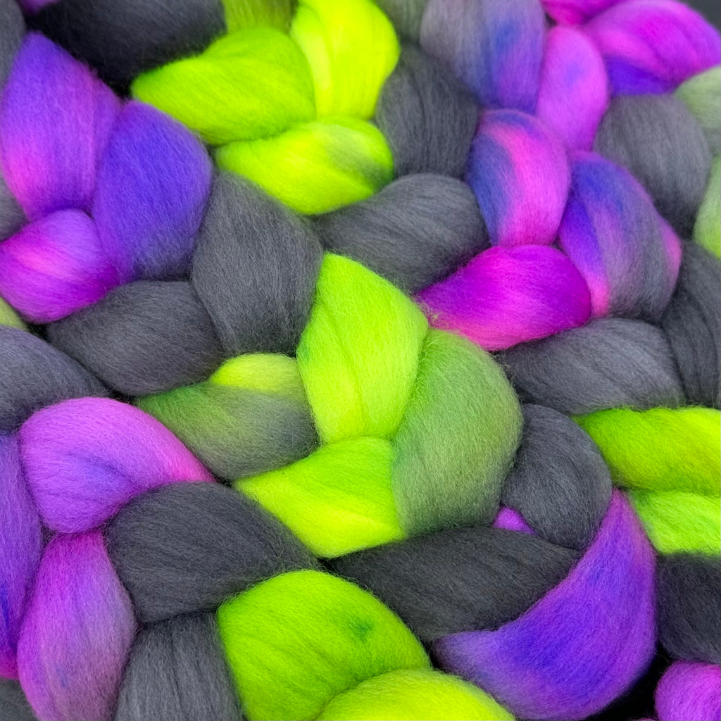 Organic Polwarth combed top Oogie Boogie