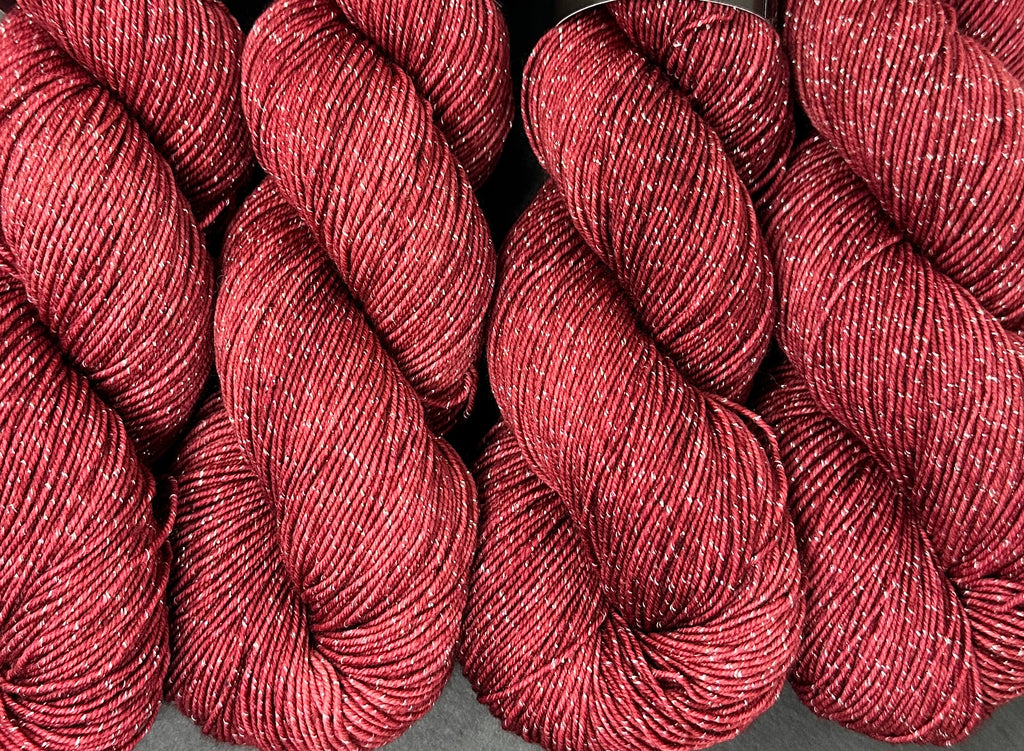 Figment sparkly sock yarn One of Kind Red