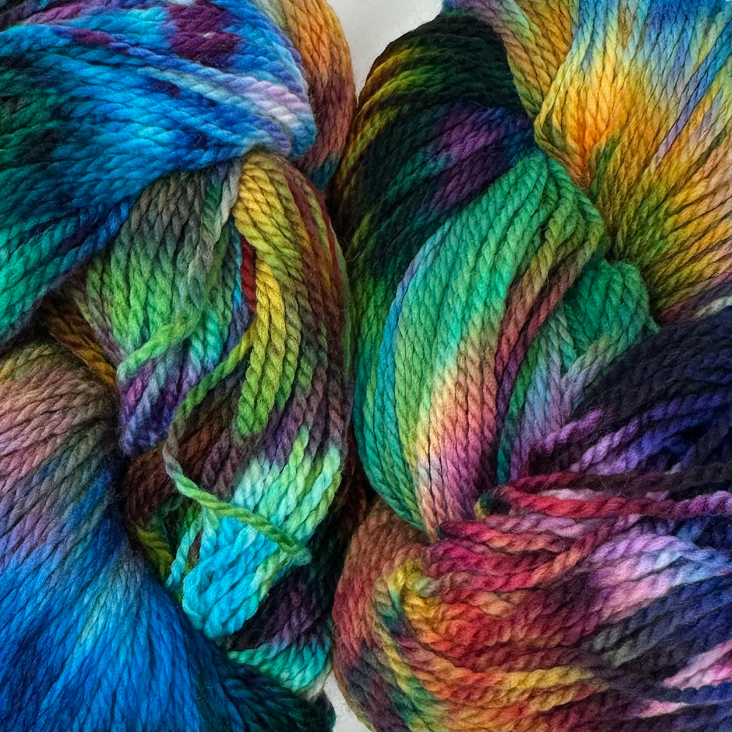 Deep Dyed Bulky wool yarn Skittles