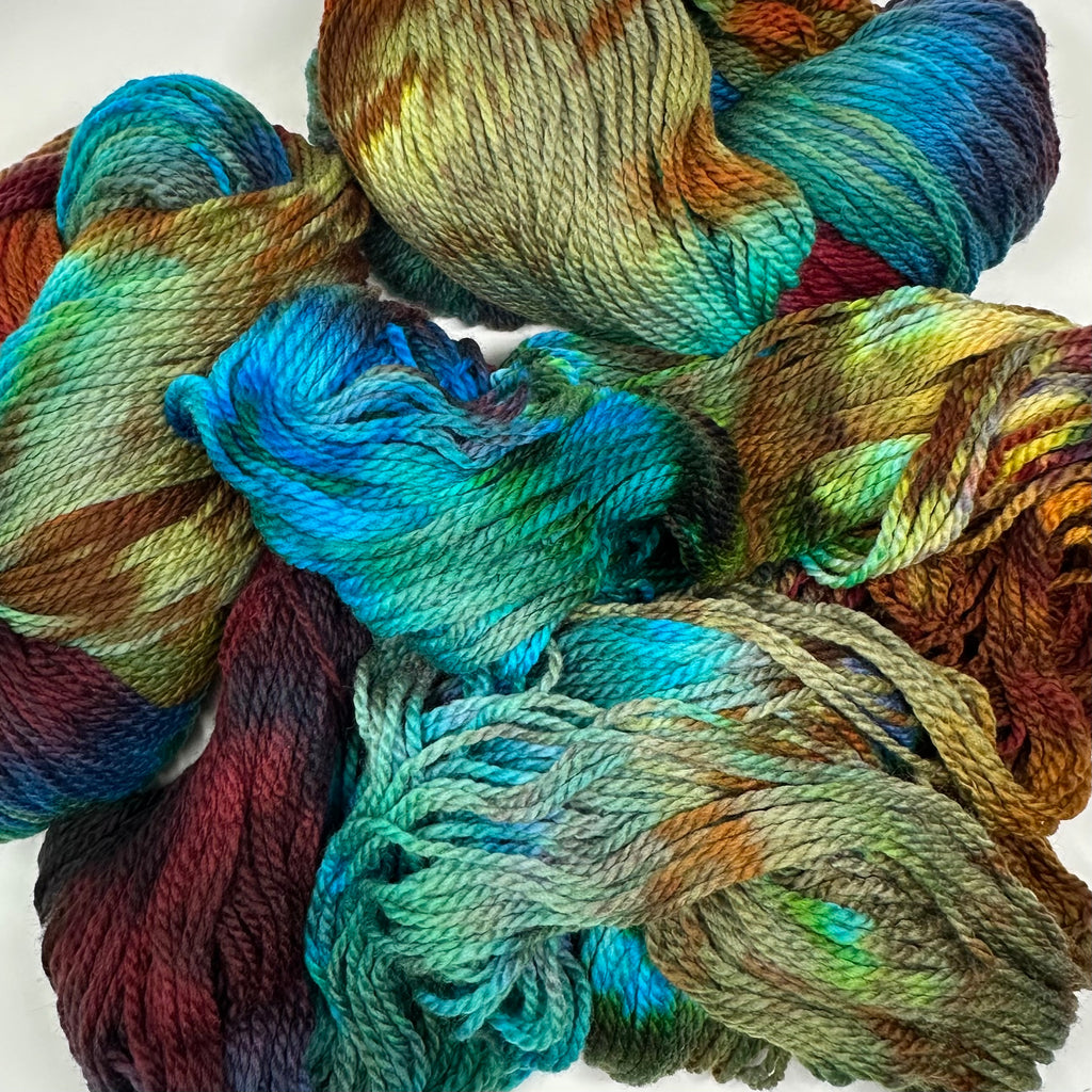 Deep Dyed Bulky wool yarn Mountain Gems