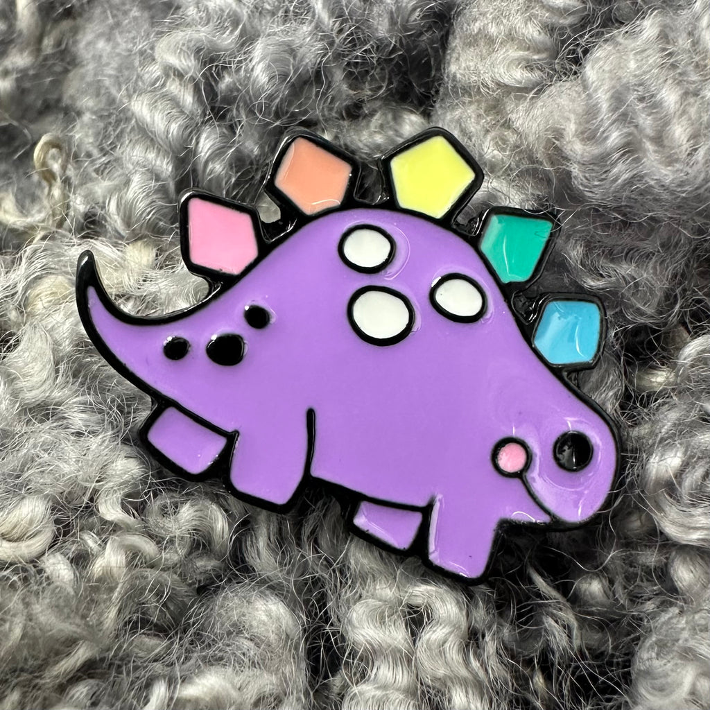 Purple Dinosaur Pin Flair